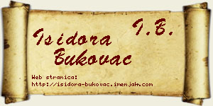 Isidora Bukovac vizit kartica
